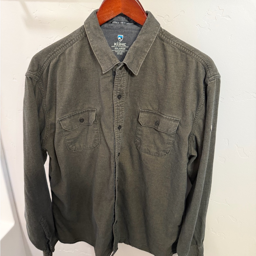 Kuhl Men's Olive Button Down Shirt